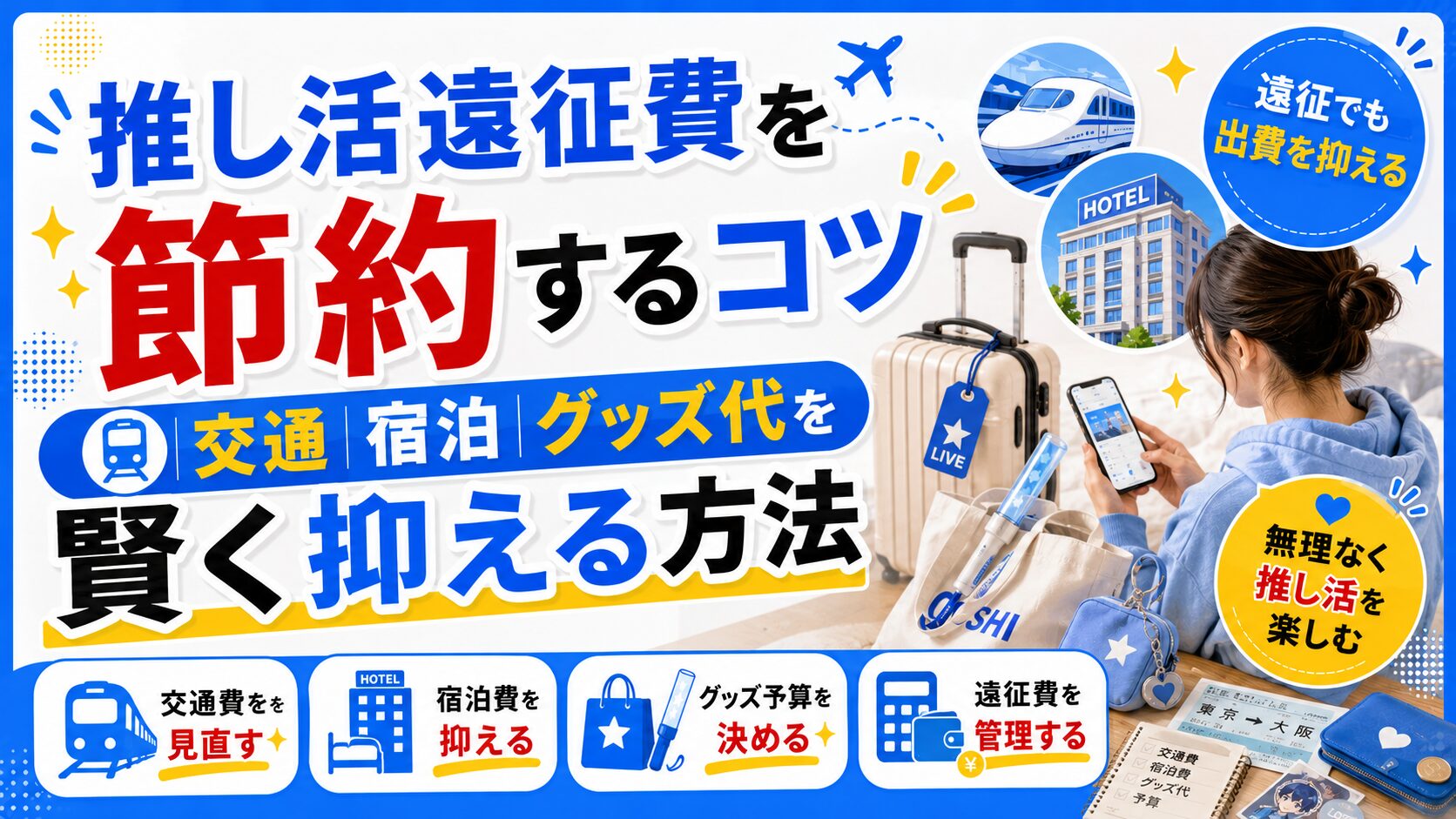 推し活遠征費を節約するコツとは？交通・宿泊・グッズ代を賢く抑える方法