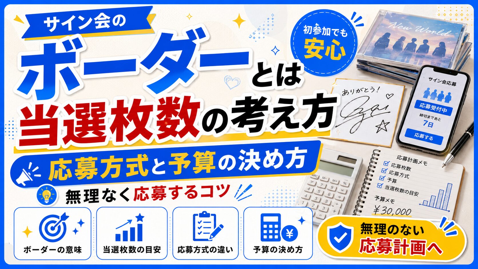サイン会のボーダーとは？当選枚数の考え方・応募方式・予算の決め方を解説